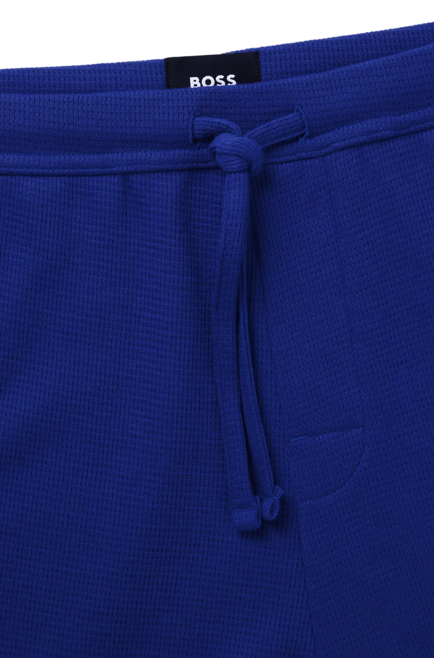 Pyjama-Shorts mit Waffelstruktur und Logo-Stickerei