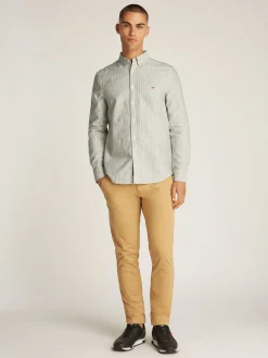 Regular Fit gestreiftes Popeline-Hemd