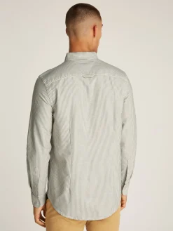 Regular Fit gestreiftes Popeline-Hemd
