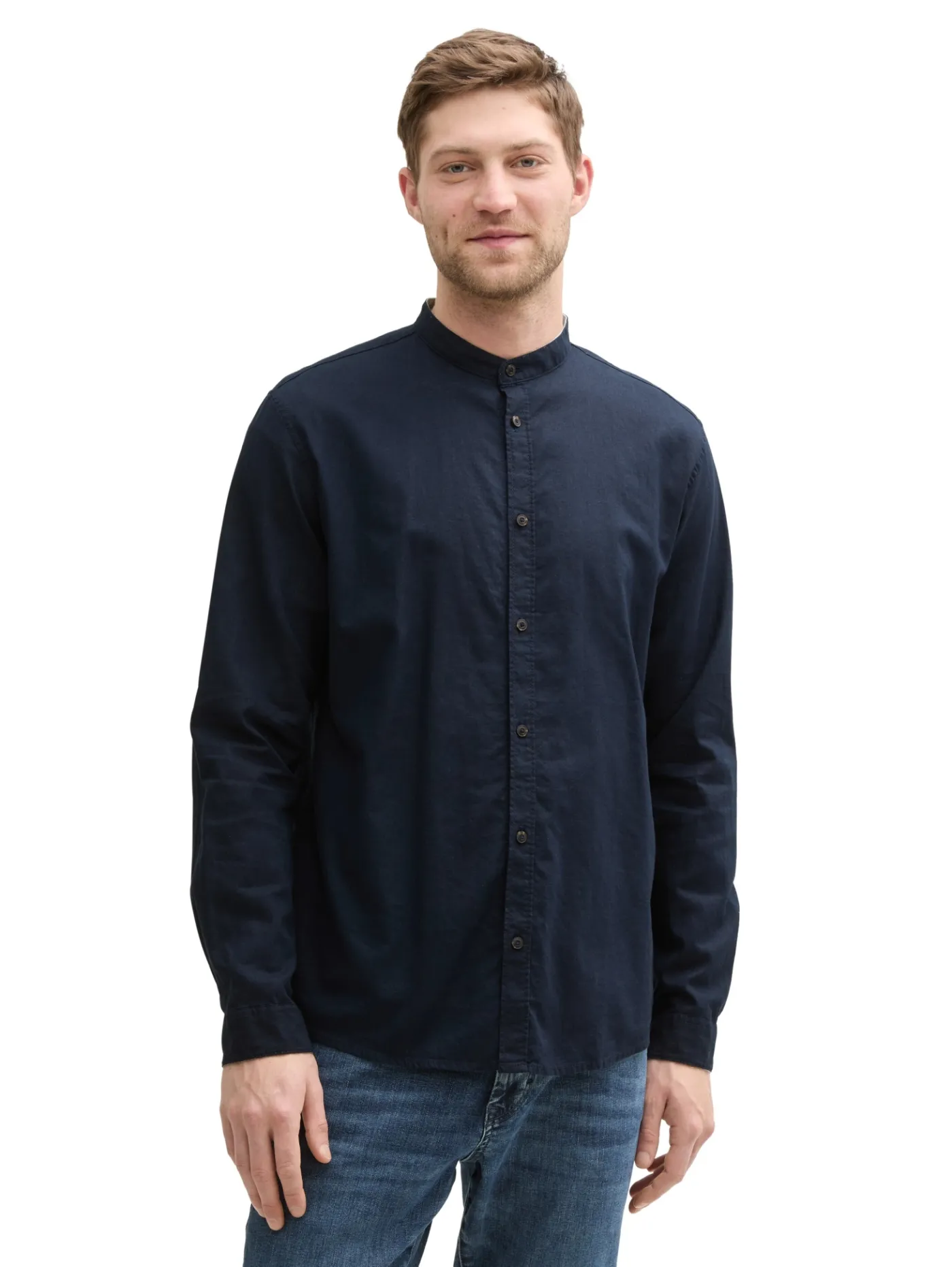 Regular Fit Hemd mit Leinenanteil