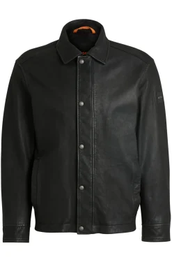 Regular-Fit Jacke aus Leder