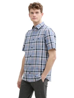 Regular Fit Kurzarmhemd mit Karomuster