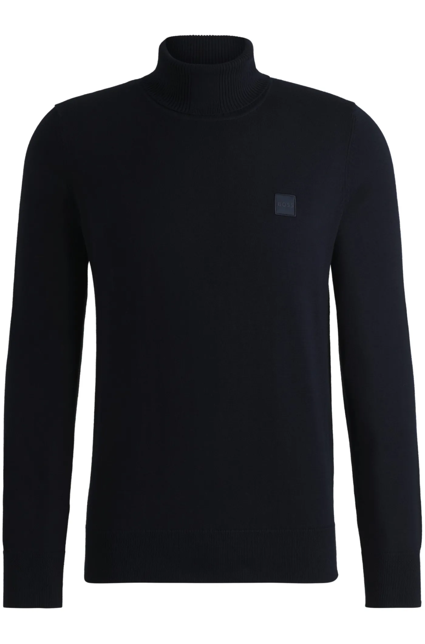 Regular-Fit Rollkragenpullover aus Baumwolle mit Kaschmir
