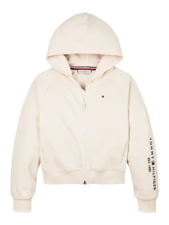 Reißverschluss Hoodie mit aufgesticktem Logo