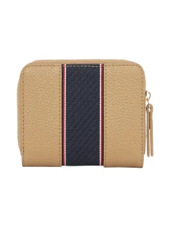 Reißverschluss-Brieftasche mit TH-Monogramm