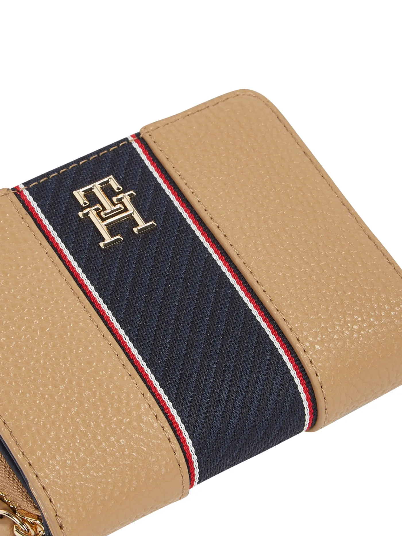 Reißverschluss-Brieftasche mit TH-Monogramm