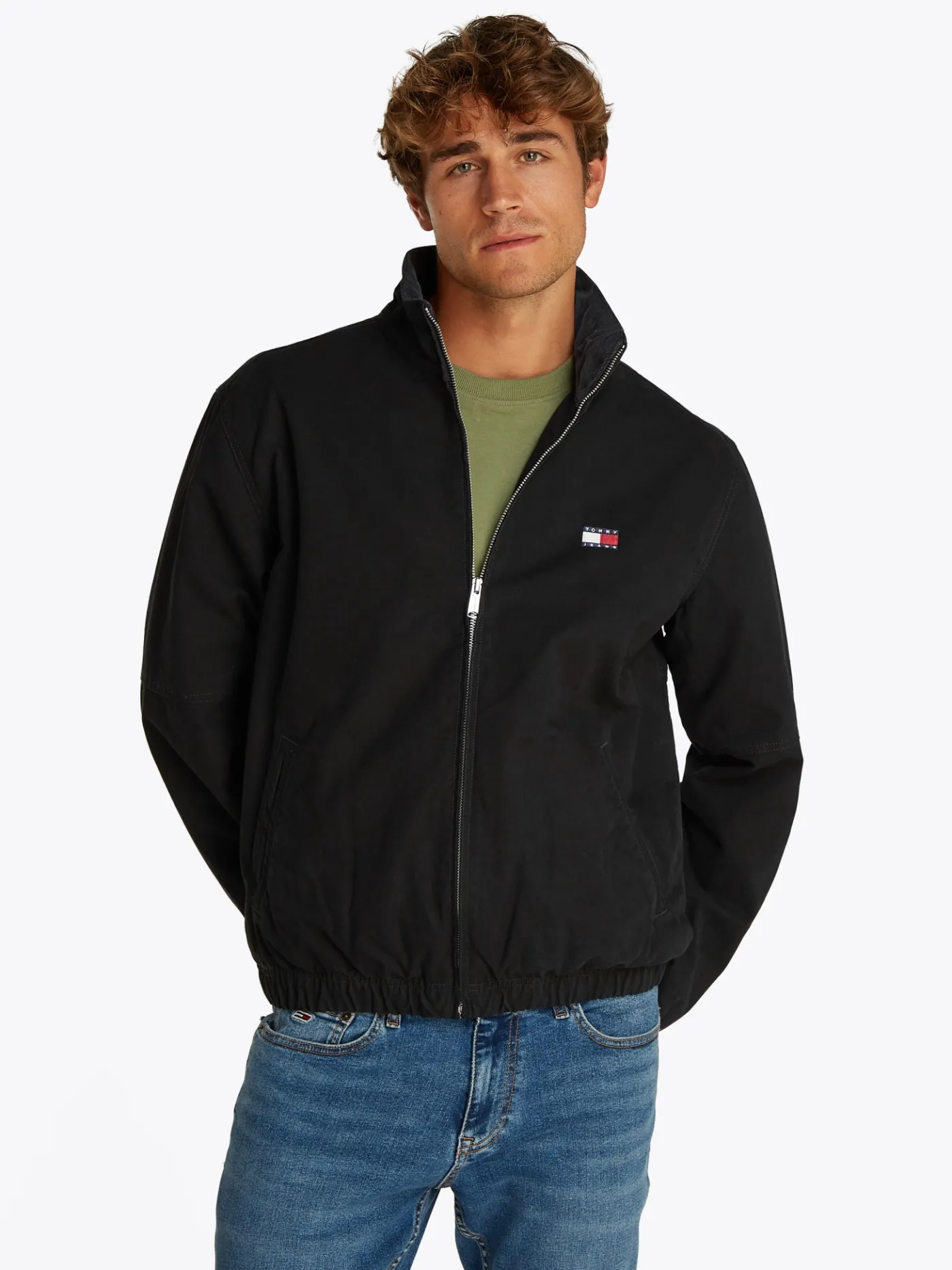 Reißverschlussjacke mit Trichterkragen