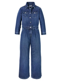 Relaxed Fit Denim Jumpsuit mit weitem Bein