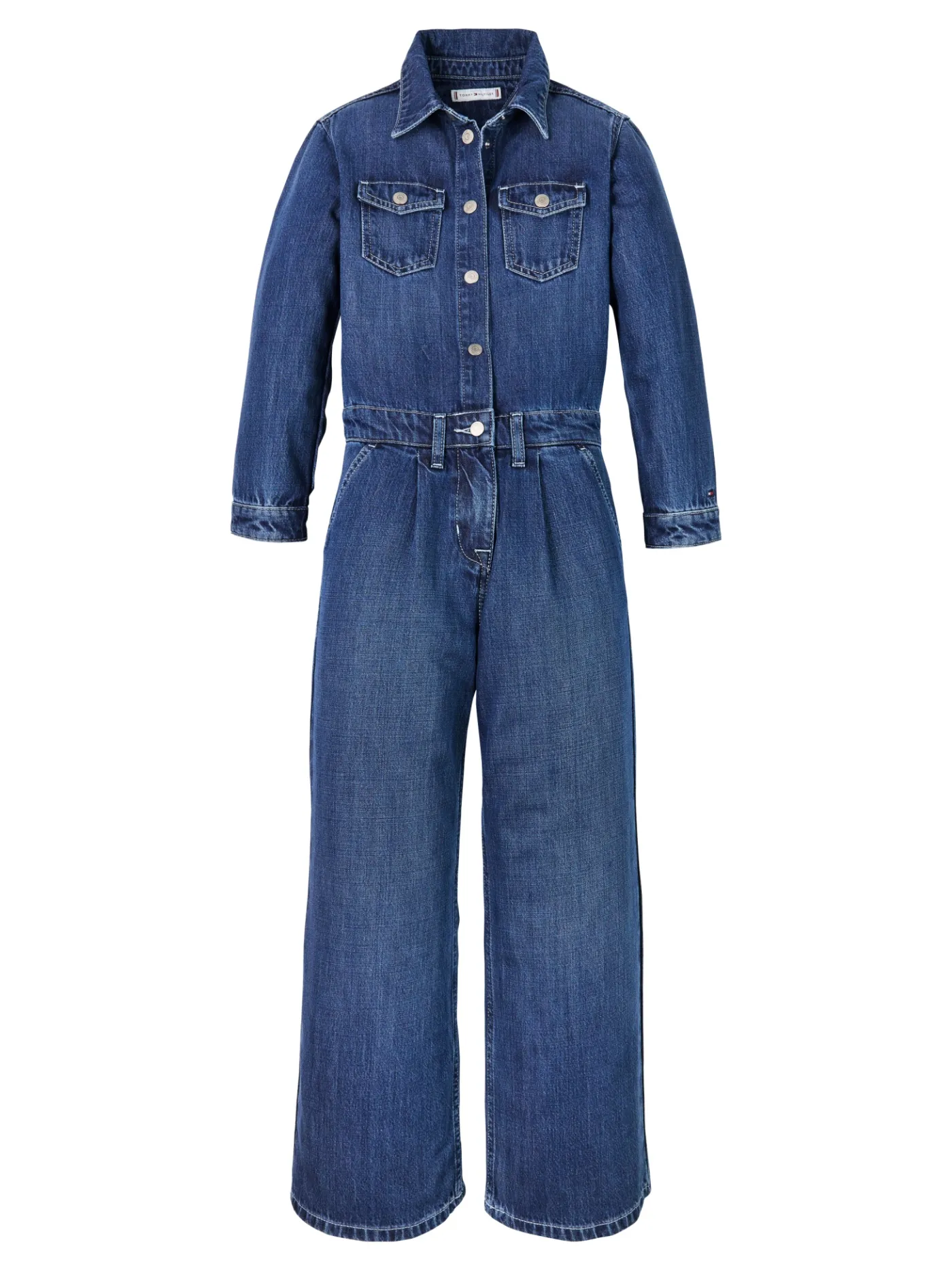 Relaxed Fit Denim Jumpsuit mit weitem Bein