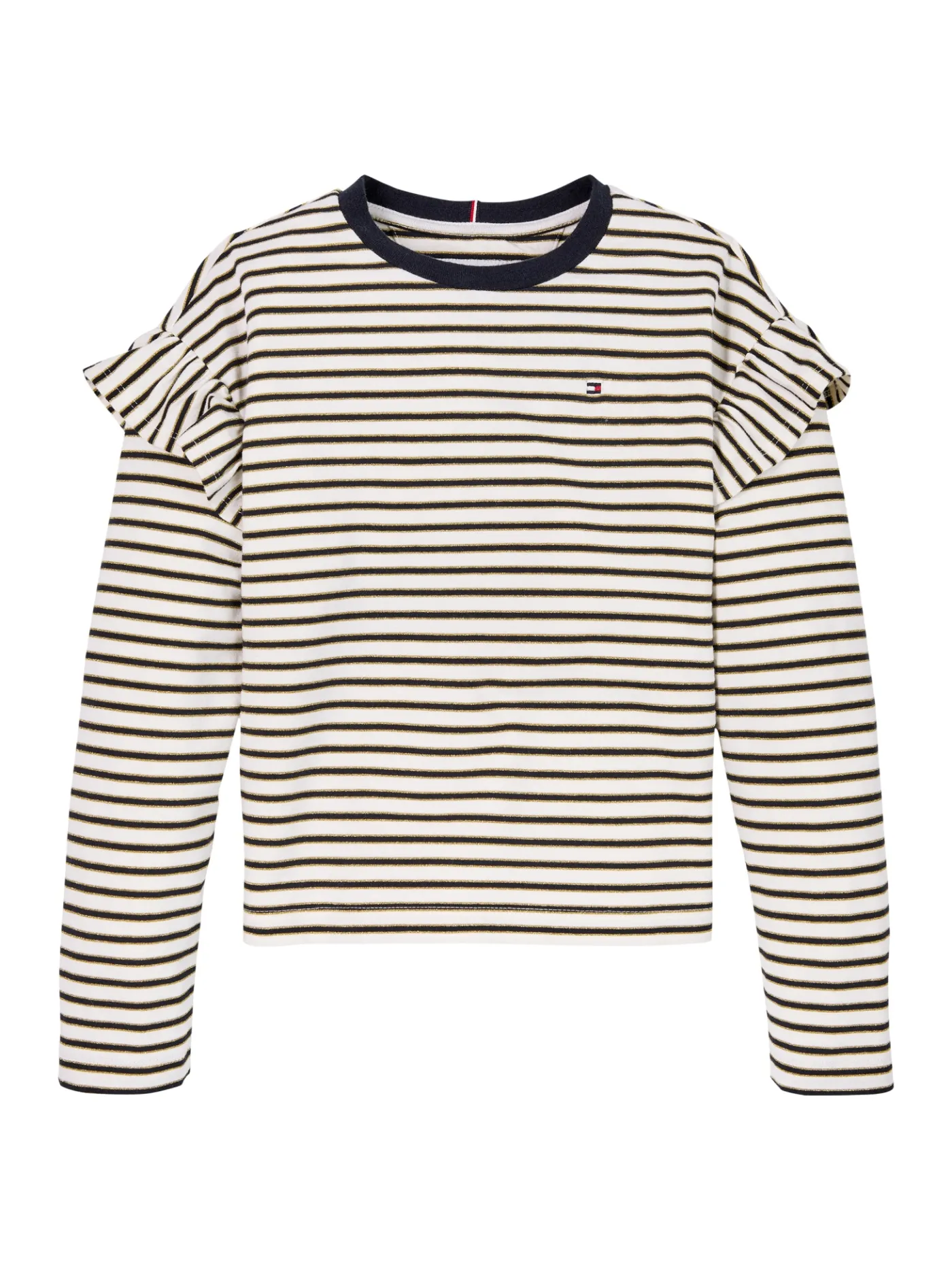 Relaxed Fit Langarmshirt mit Metallic-Streifen