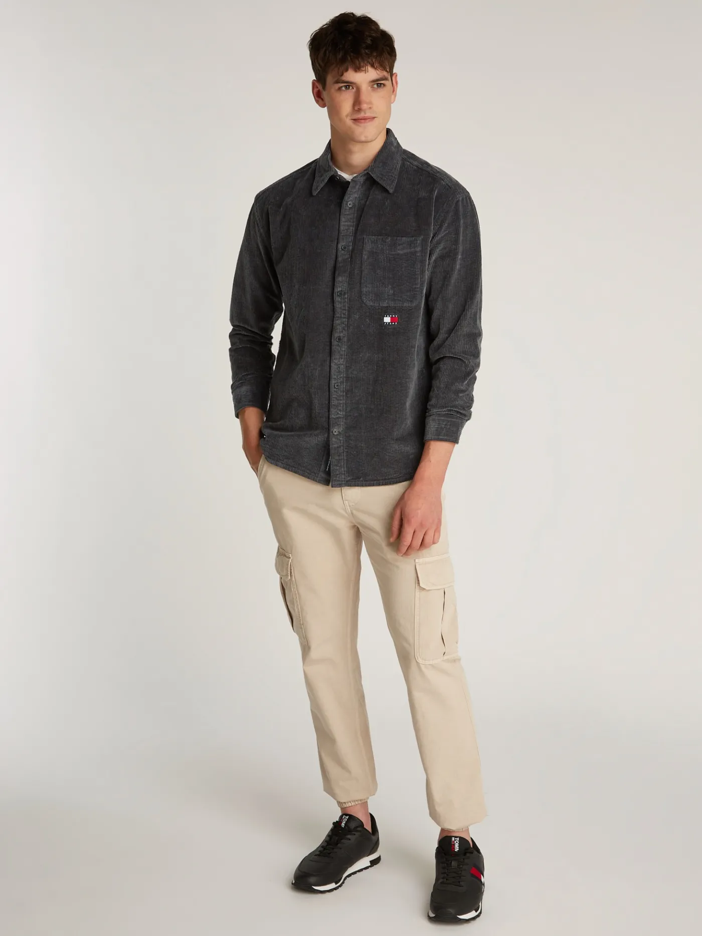 Relaxed Fit Cord-Hemd