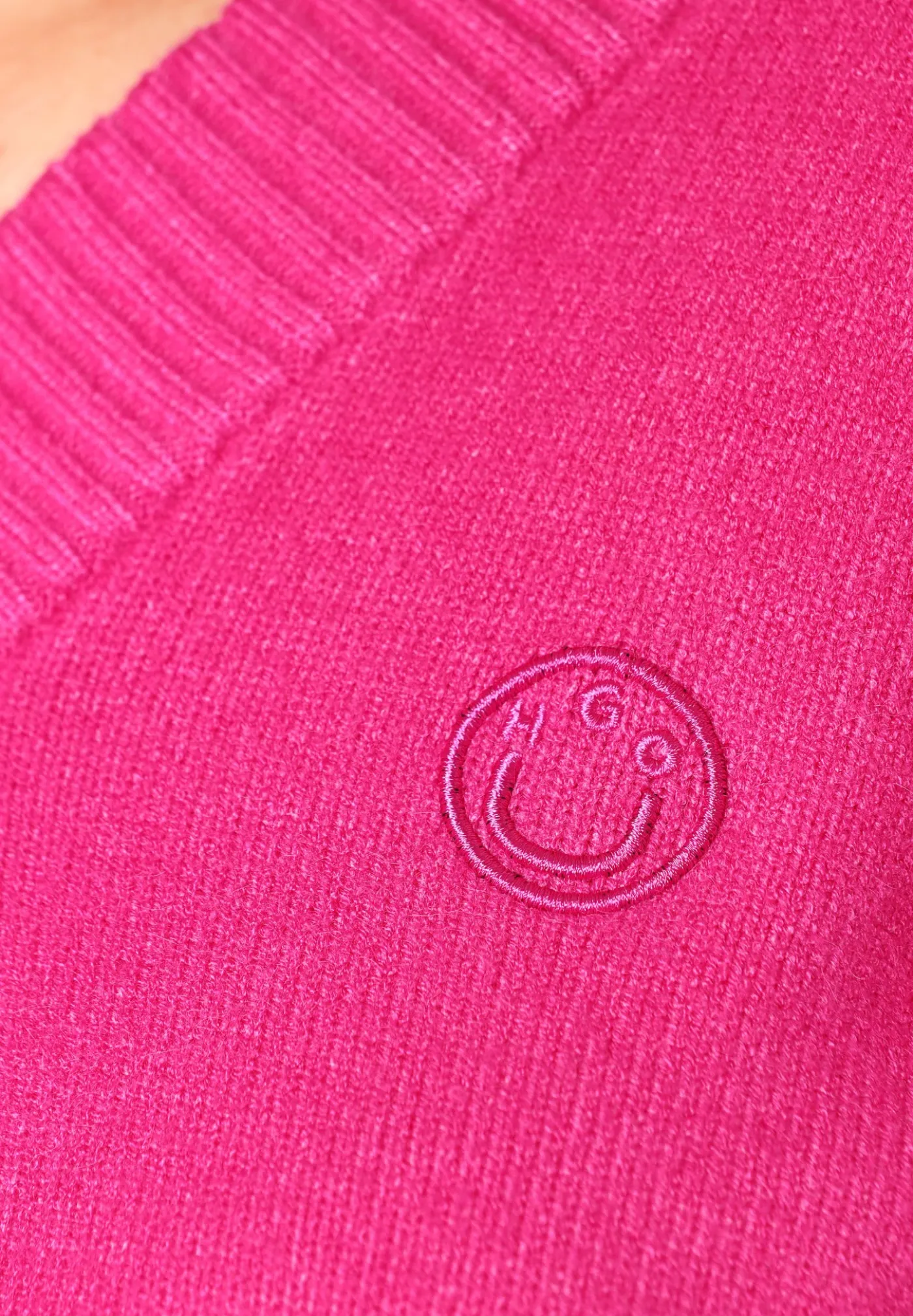 Relaxed-Fit Cropped-Pullover mit Smiley-Logo