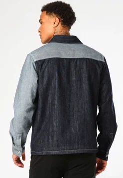 Relaxed-Fit Overshirt aus Denim-Mix