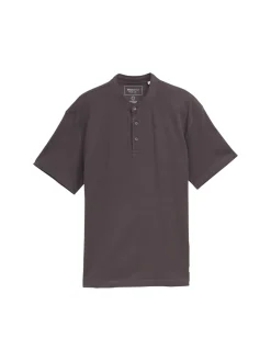 Relaxed Fit Poloshirt mit Stehkragen