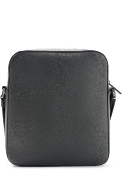 REPORTER-TASCHE AUS ITALIENISCHEM LEDER MIT LOGO-PRÄGUNG