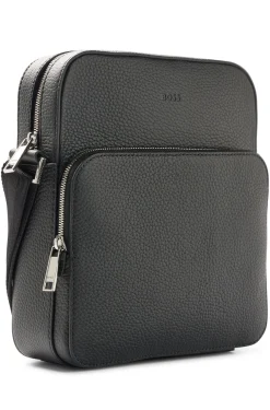 REPORTER-TASCHE AUS ITALIENISCHEM LEDER MIT LOGO-PRÄGUNG