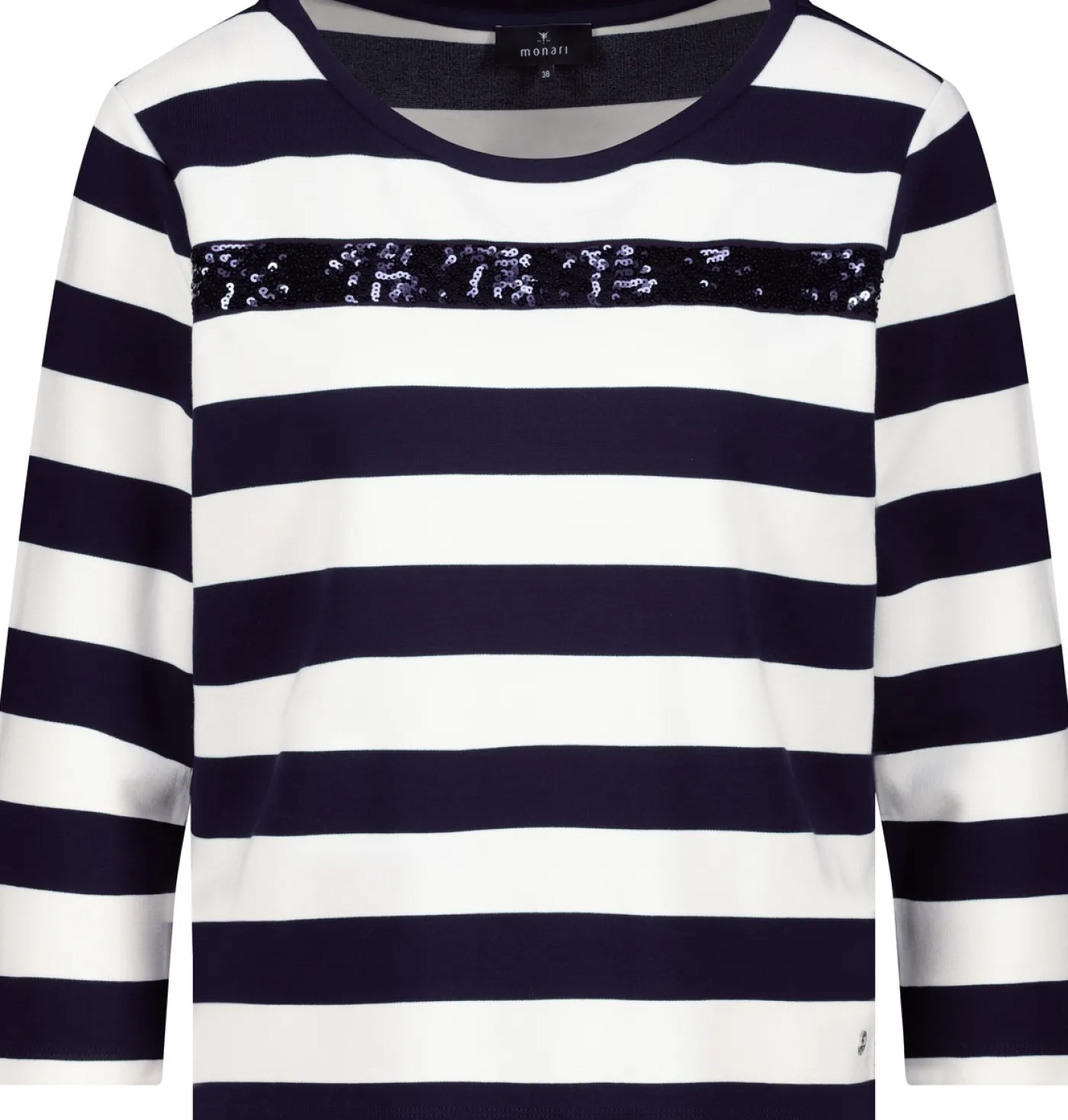 Ringel-Sweatshirt mit Pailletten