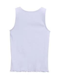 Ripp Top mit Glitzer-Print
