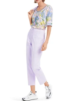 Rippen-T-Shirt mit Sushi-Print