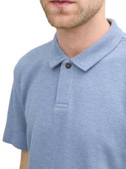 Ripp Poloshirt mit Stretch-Anteil