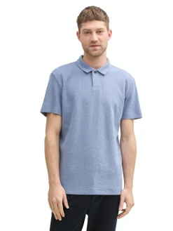 Ripp Poloshirt mit Stretch-Anteil