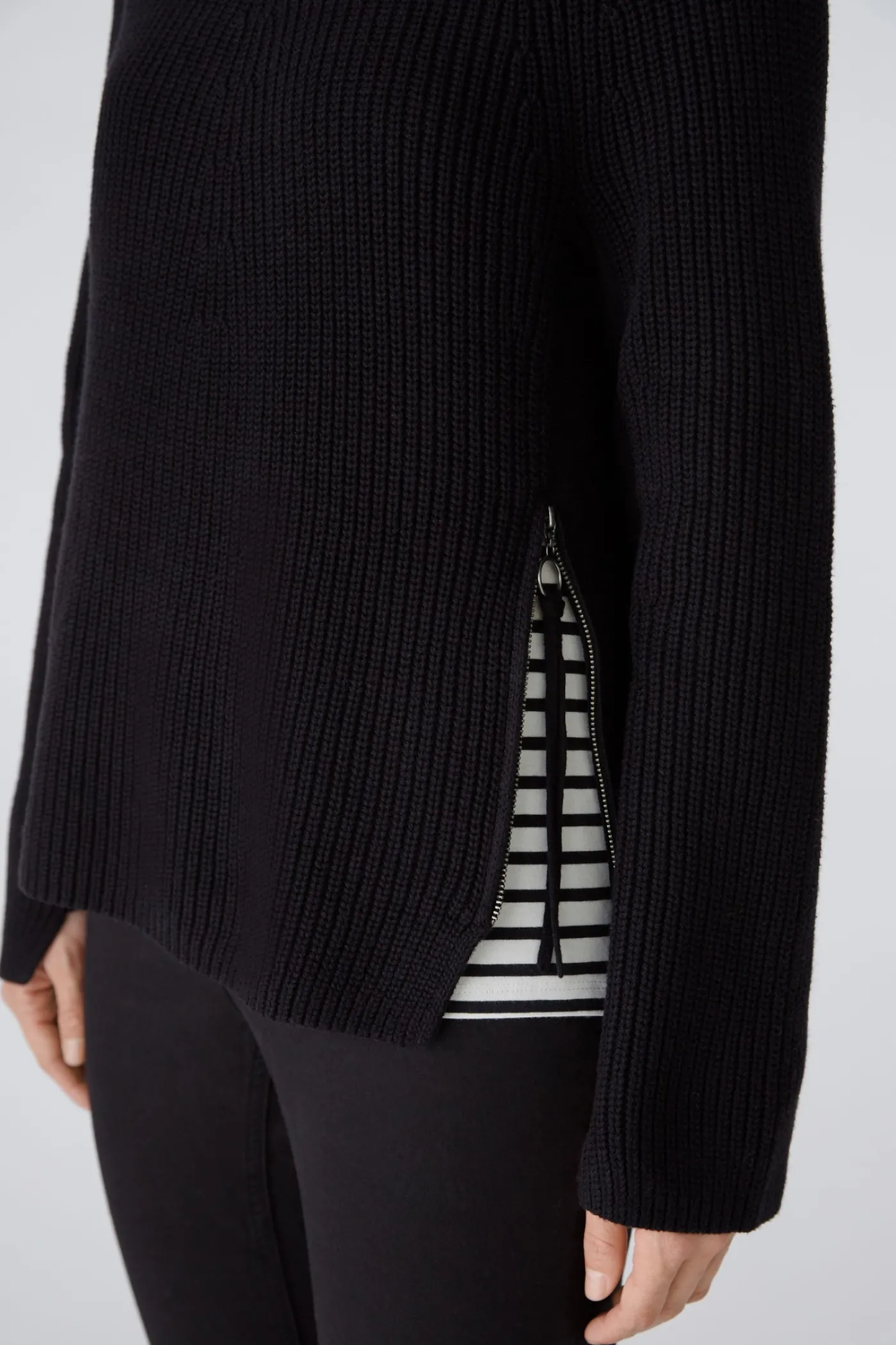 RUBI Pullover mit Reißverschluss, in reiner Baumwolle