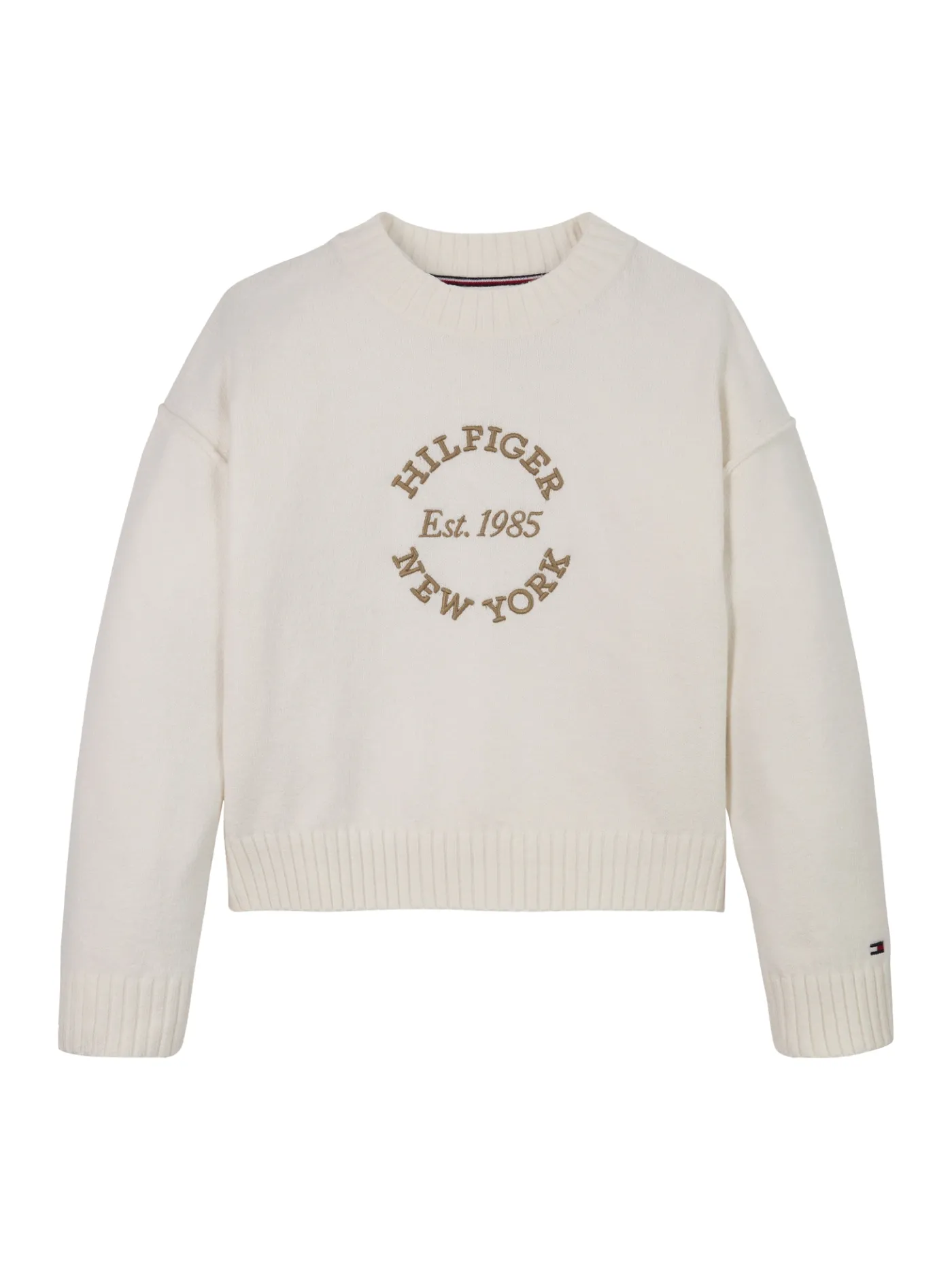 Rundhals-Pullover mit Logo