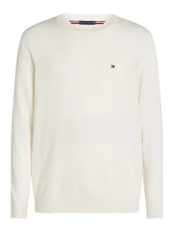 Rundhals-Pullover mit aufgestickter Flag