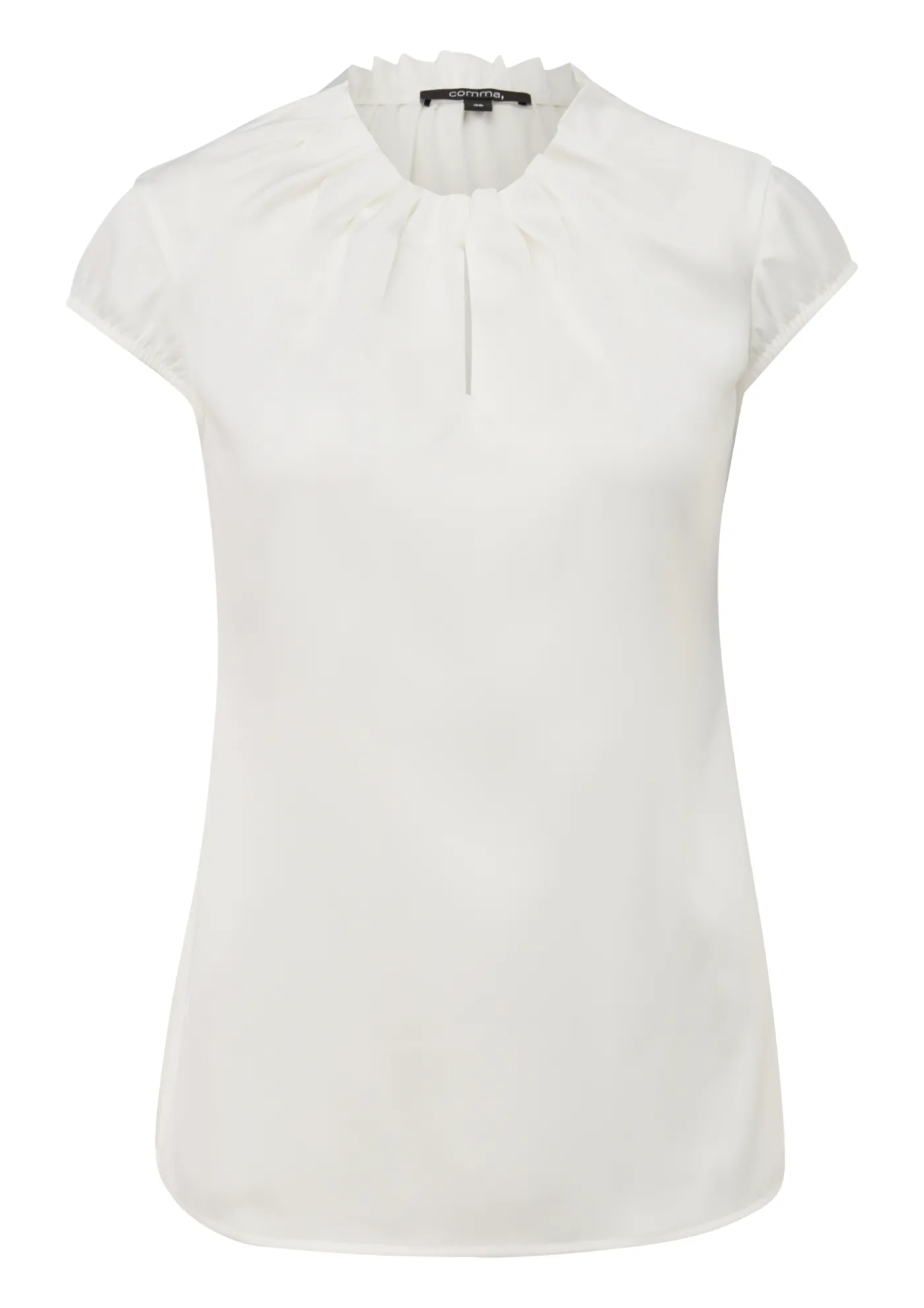 Satinbluse mit Raffung