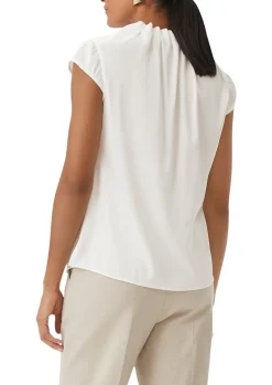 Satinbluse mit Raffung