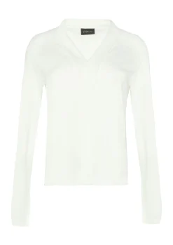 Satin-Blusenshirt mit Blende