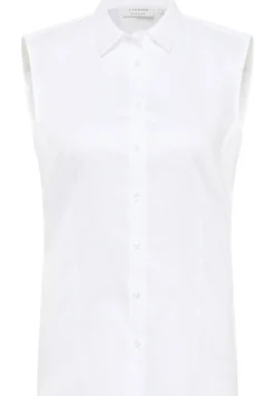 Satin Shirt Bluse Satingewebe ohne Arm