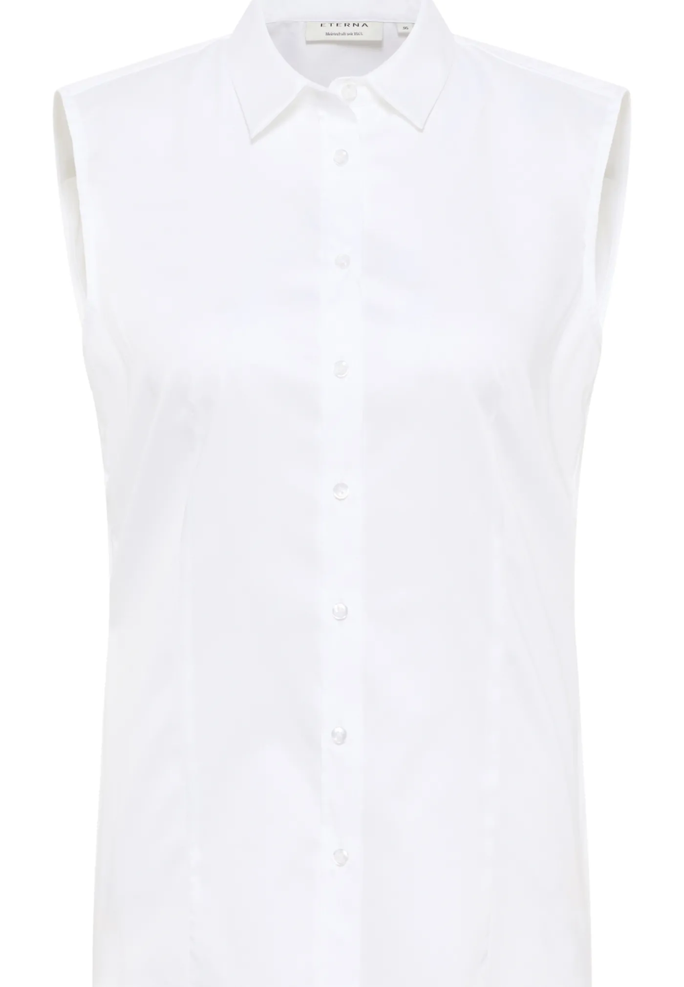 Satin Shirt Bluse Satingewebe ohne Arm