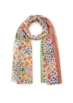 Schal aus recyceltem Polyester mit Blumenmuster