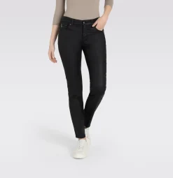 Schmale Hose im Leder-Look