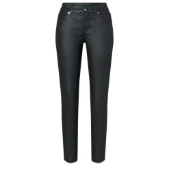 Schmale Hose im Leder-Look