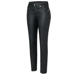 Schmale Hose im Leder-Look