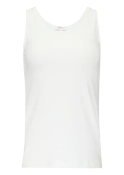 Schmal geschnittenes Tanktop aus Baumwolljersey