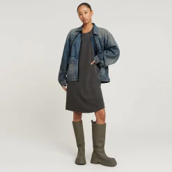 Seam Overdyed Shirtkleid