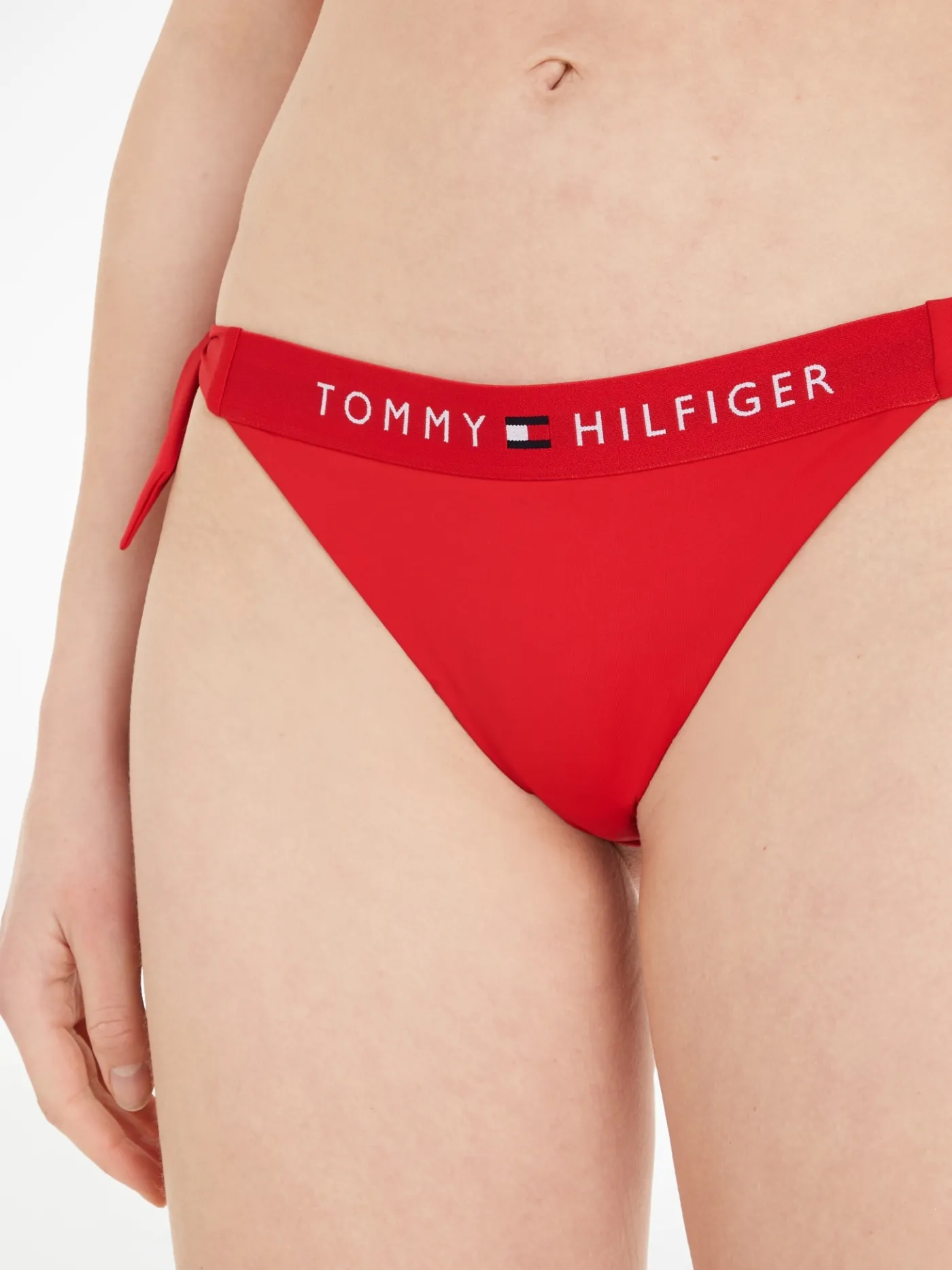 Seitlich gebundene Bikinihose mit Logo