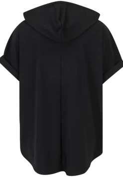 Shirt aus elastischer Wirkware mit Hoodie