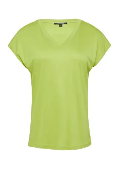 Shirt aus Viskose mit V-Ausschnitt
