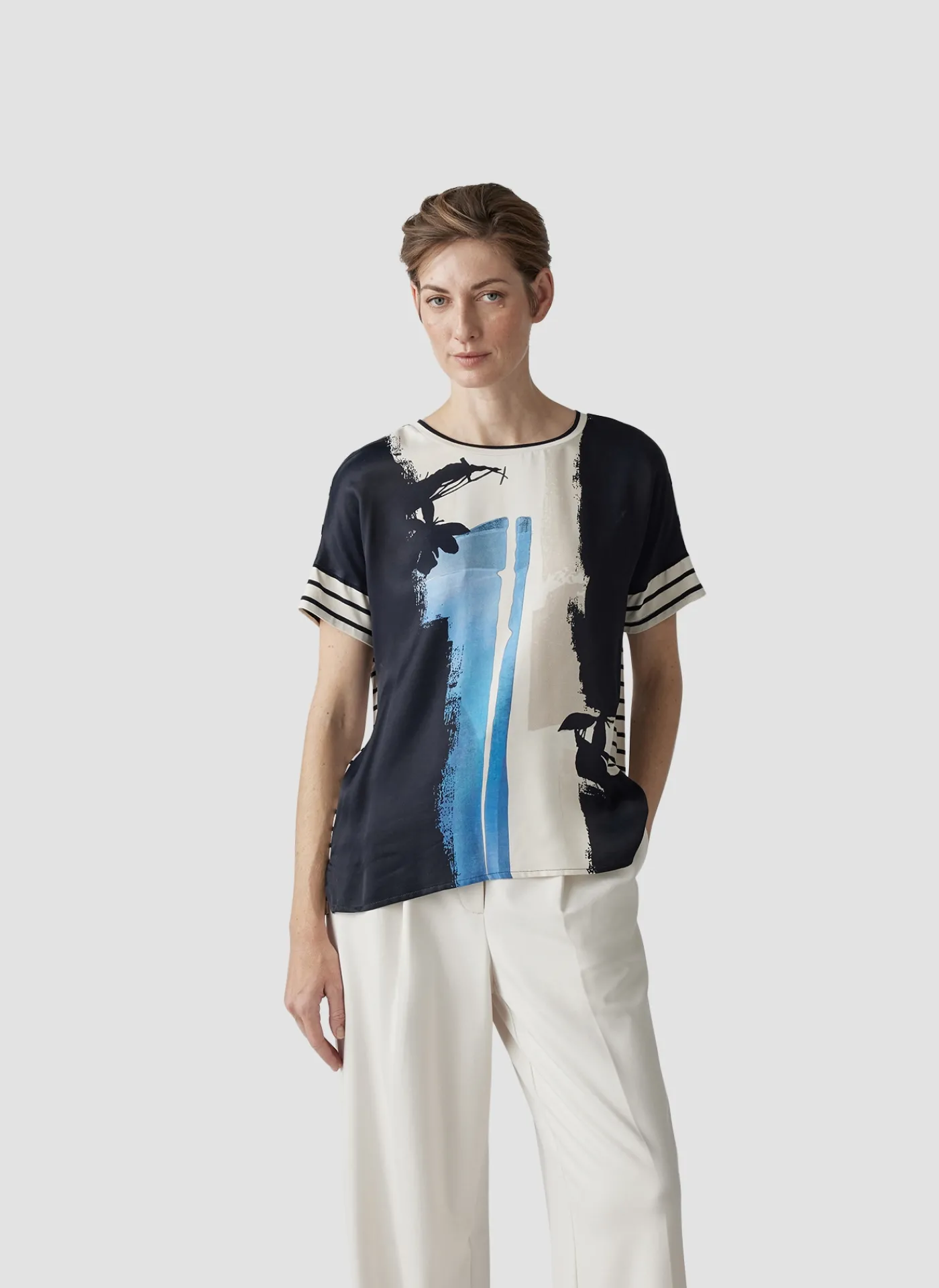 Shirt mit abstraktem Print
