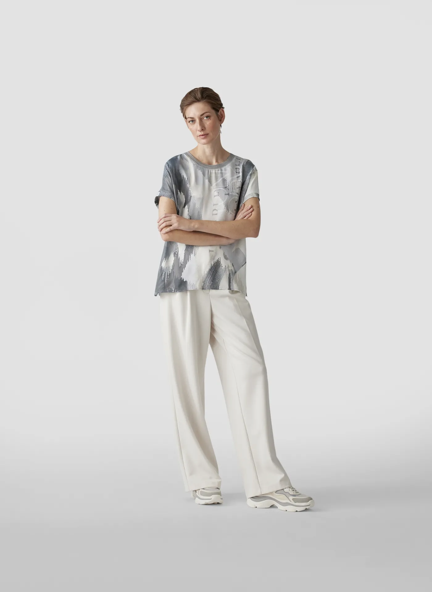 Shirt mit abstraktem Print