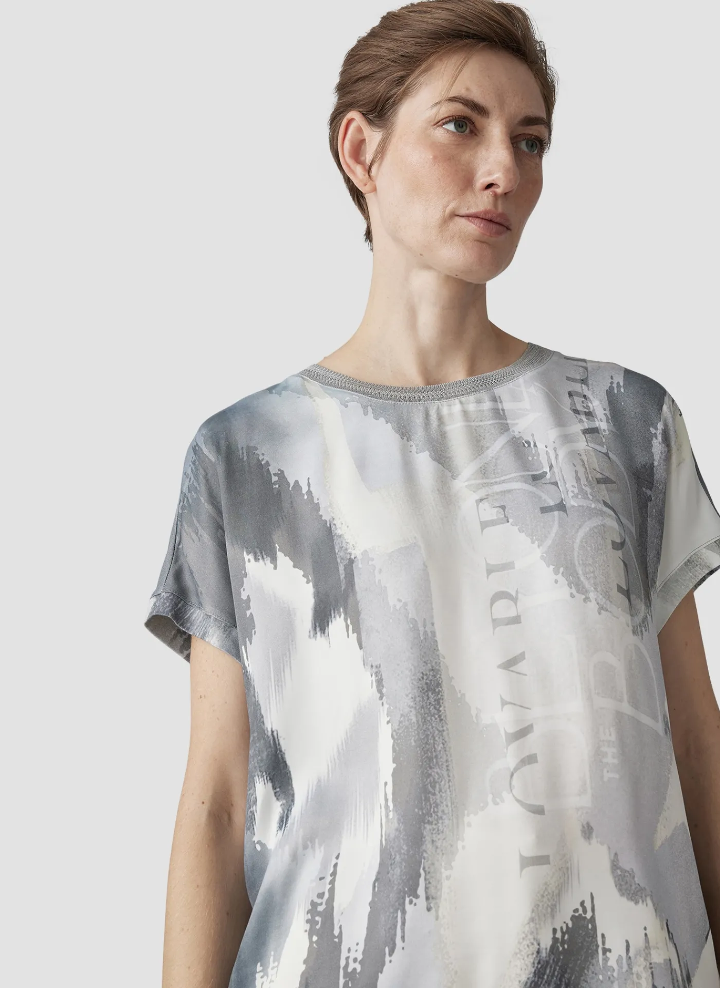 Shirt mit abstraktem Print