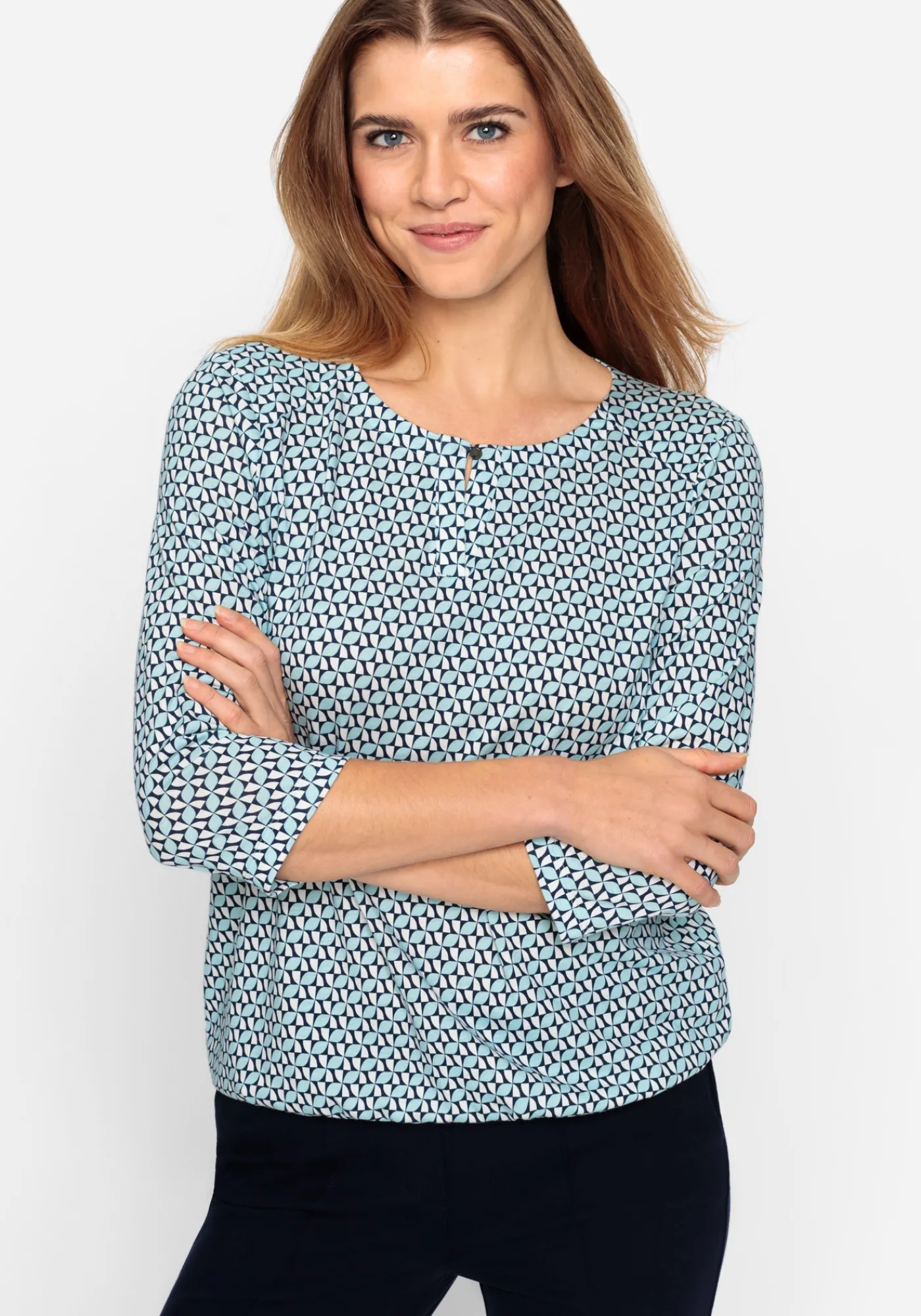 Shirt mit Knopf am Ausschnitt
