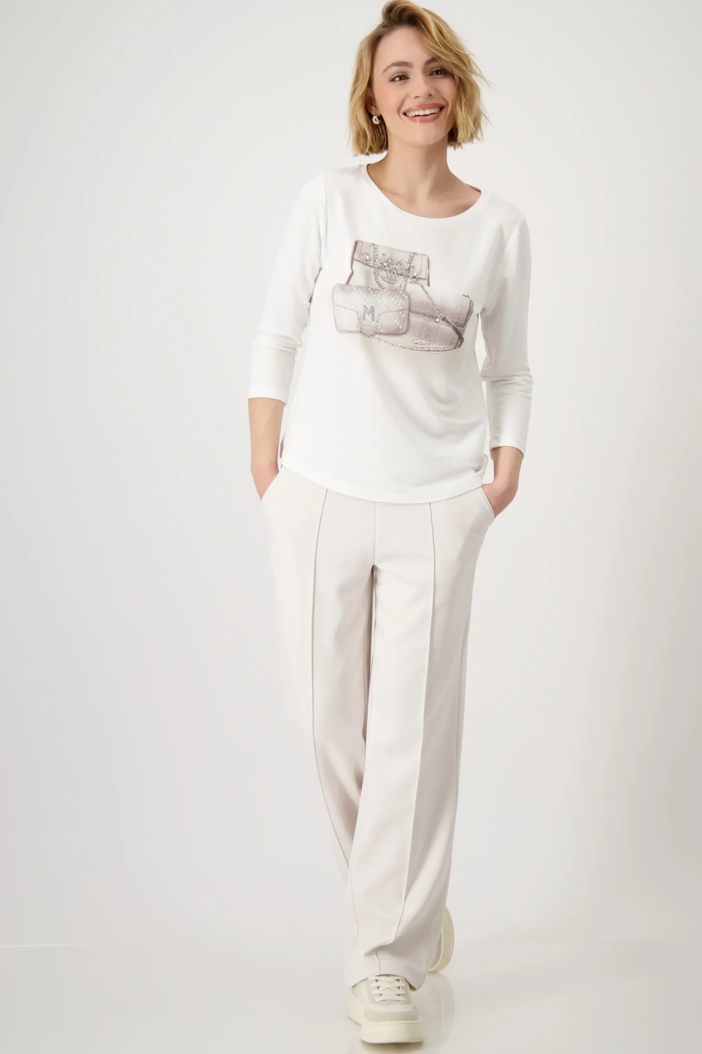 Shirt mit Taschen-Print