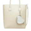 Shopper aus Lederimitat mit Flaschenhalter und Logo