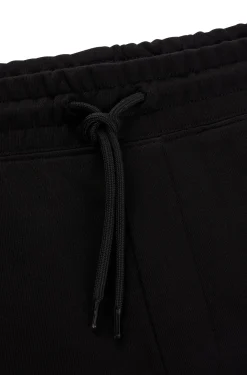 Shorts aus Baumwoll-Terry mit Tunnelzug und blauem Logo-Label