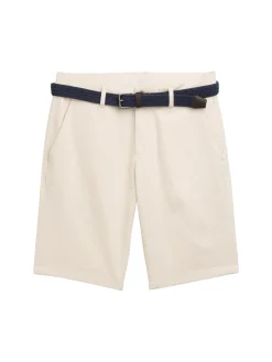Slim Chino Shorts mit Gürtel